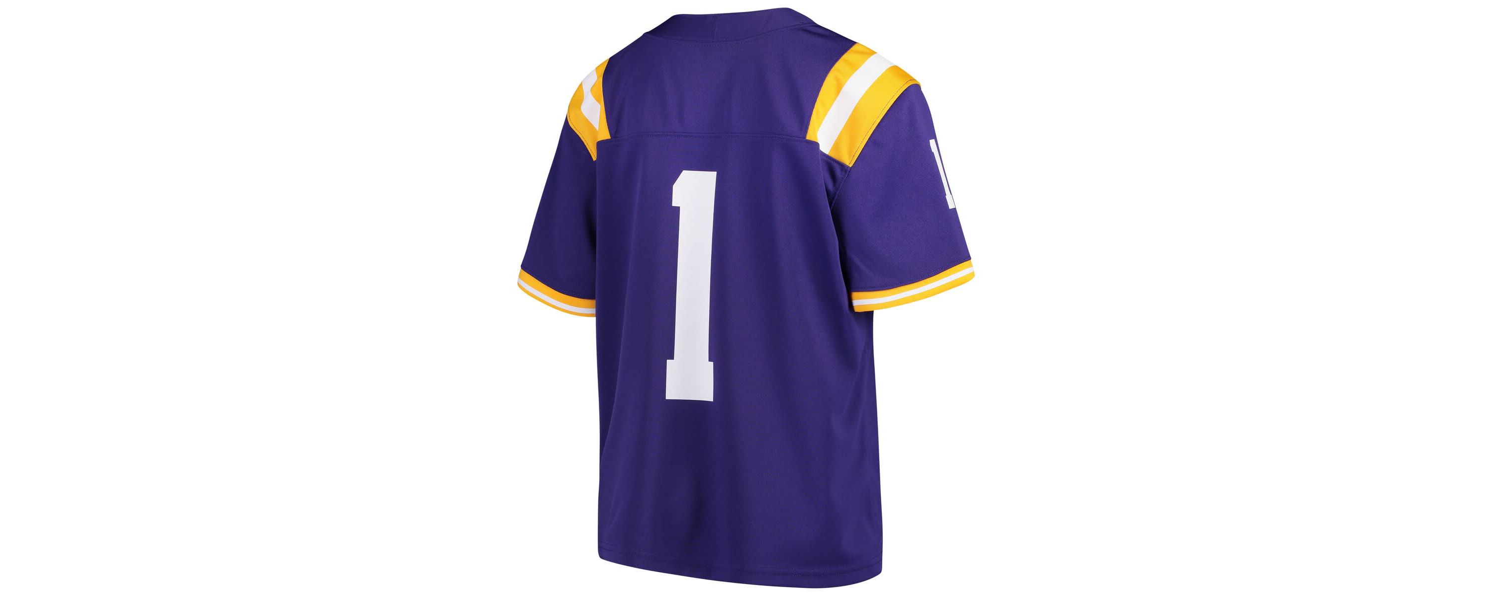 NCAA Nike #1 LSU Tigers Team Replica Football Jersey