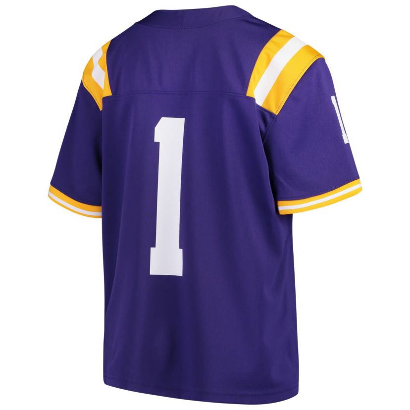 NCAA Nike #1 LSU Tigers Team Replica Football Jersey