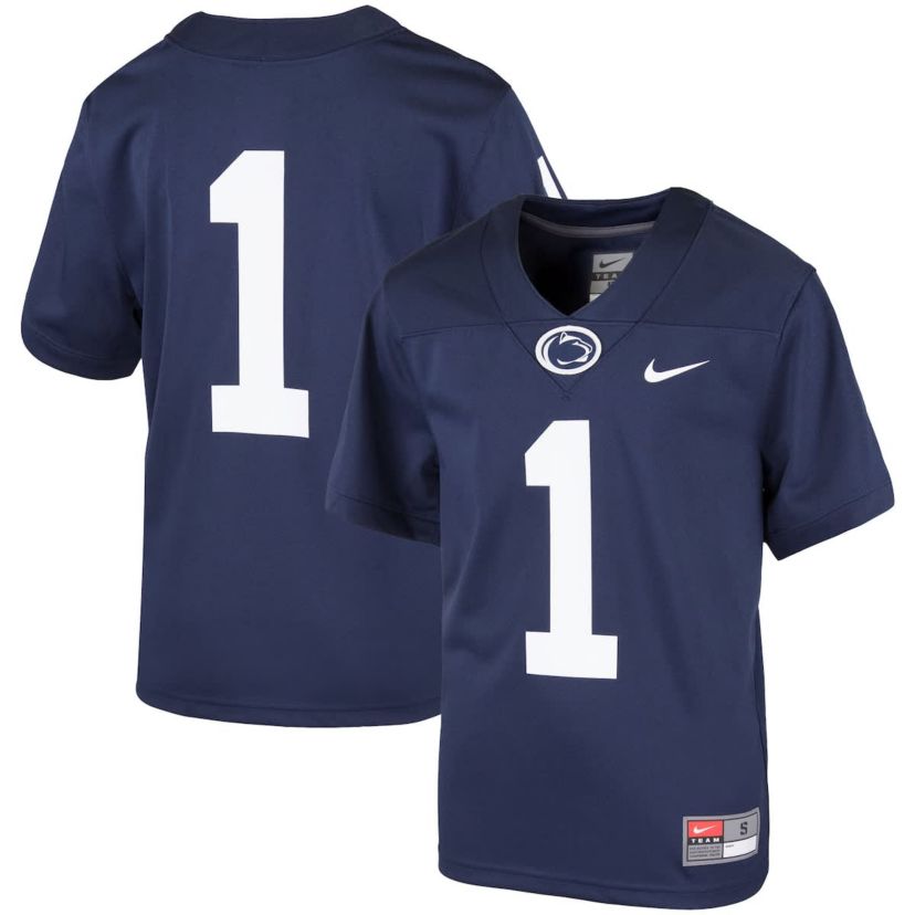 NCAA Nike #1 Penn State Nittany Lions Team Replica Football Jersey