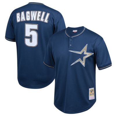 Mitchell & Ness Youth MLB Jeff Bagwell Houston Astros Cooperstown Collection Mesh Batting Practice Jersey, Navy Blue, XL
