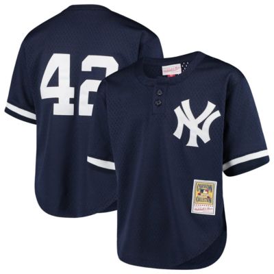 Mitchell & Ness Youth MLB Mariano Rivera New York Yankees Cooperstown Collection Mesh Batting Practice Jersey, Navy Blue, Large