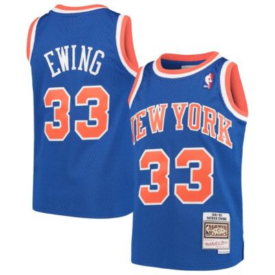 Mitchell & Ness Youth NBA Patrick Ewing New York Knicks Hardwood Classics Swingman Throwback Jersey, Large