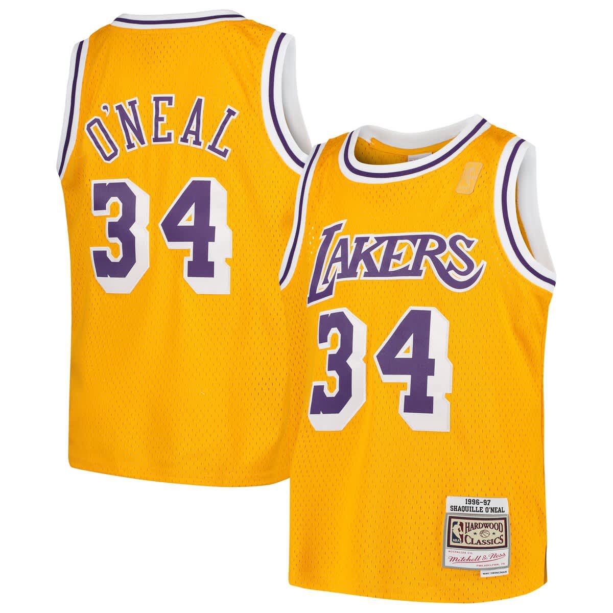 NBA Shaquille ONeal Los Angeles Lakers Swingman Throwback Jersey