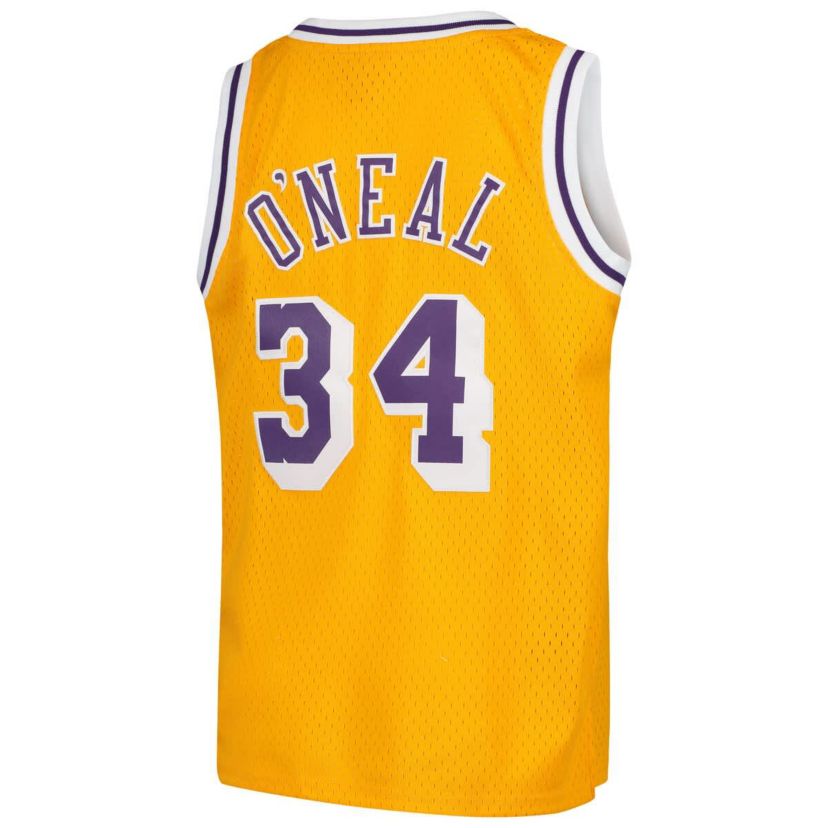 NBA Shaquille ONeal Los Angeles Lakers Swingman Throwback Jersey