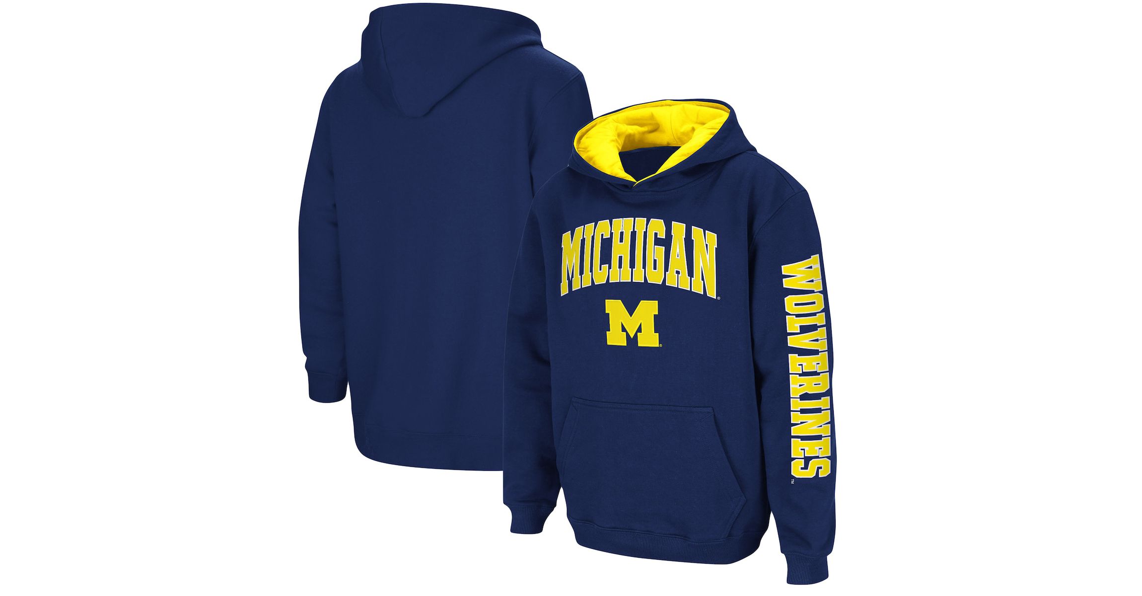 NCAA Michigan Wolverines 2-Hit Team Pullover Hoodie