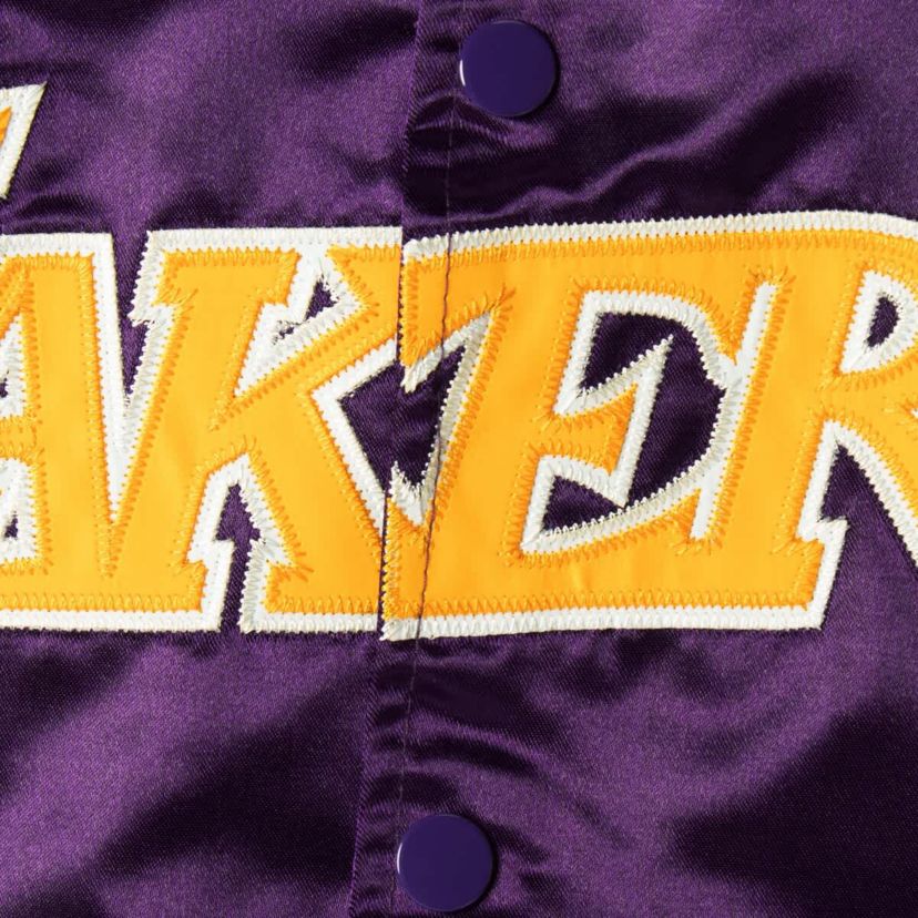 NBA Los Angeles Lakers Hardwood Classics Satin Raglan Full-Snap Jacket