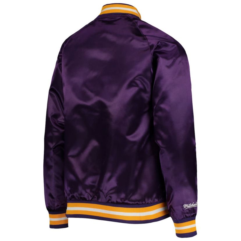 NBA Los Angeles Lakers Hardwood Classics Satin Raglan Full-Snap Jacket