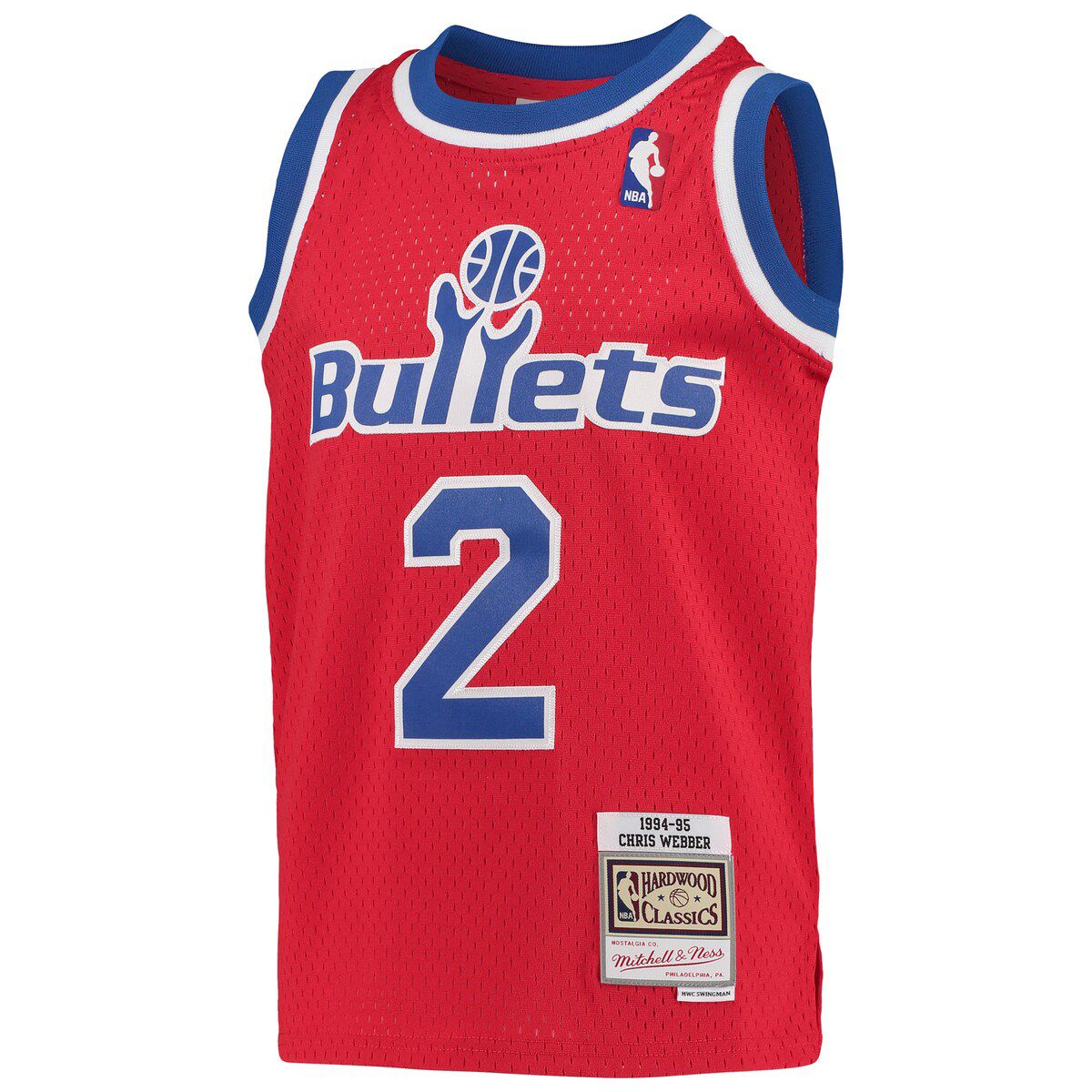 Hardwood Classic Teams Chris Webber Washington Bullets 1994/95 Hardwood Classics Swingman Jersey