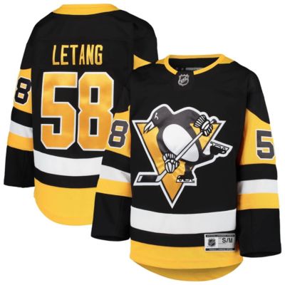 Outerstuff Youth NHL Kris Letang Pittsburgh Penguins Premier Player Jersey, Black, Medium