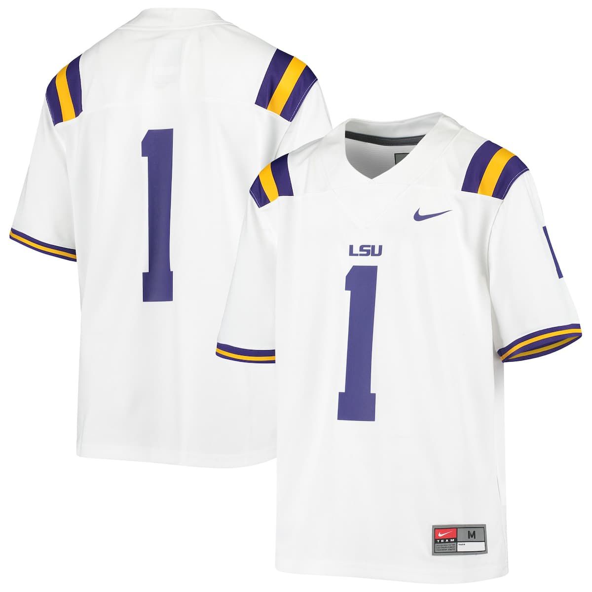 NCAA Nike #1 LSU Tigers Untouchable Football Jersey