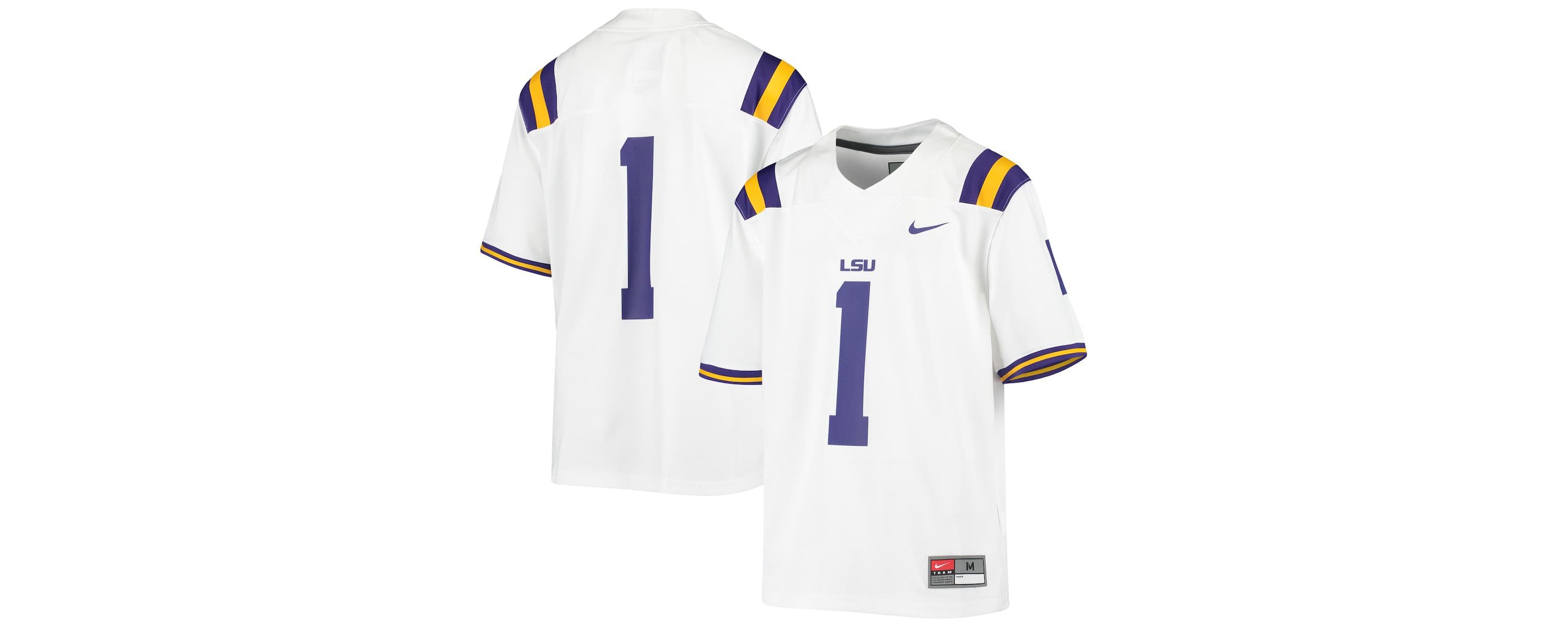 NCAA Nike #1 LSU Tigers Untouchable Football Jersey