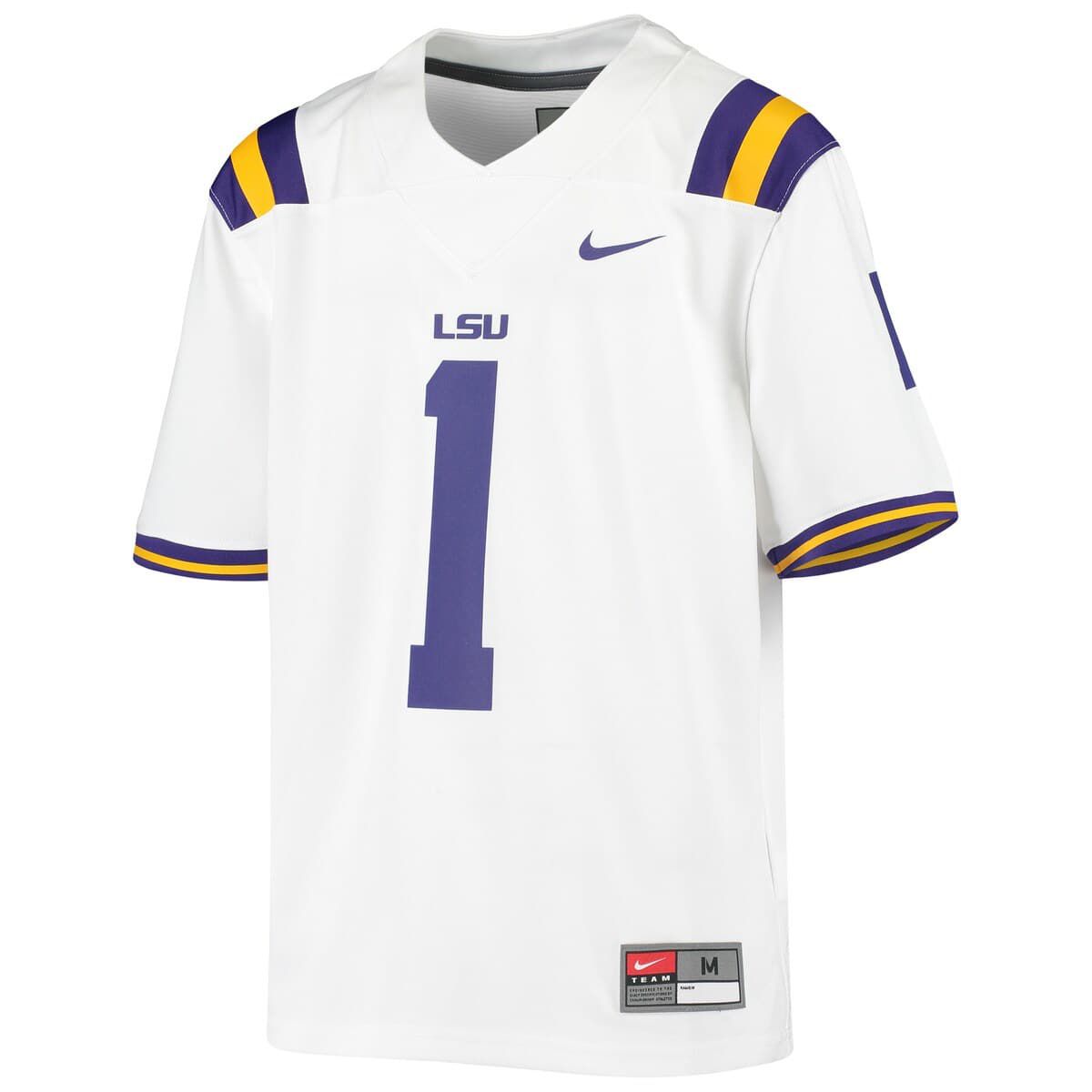 NCAA Nike #1 LSU Tigers Untouchable Football Jersey