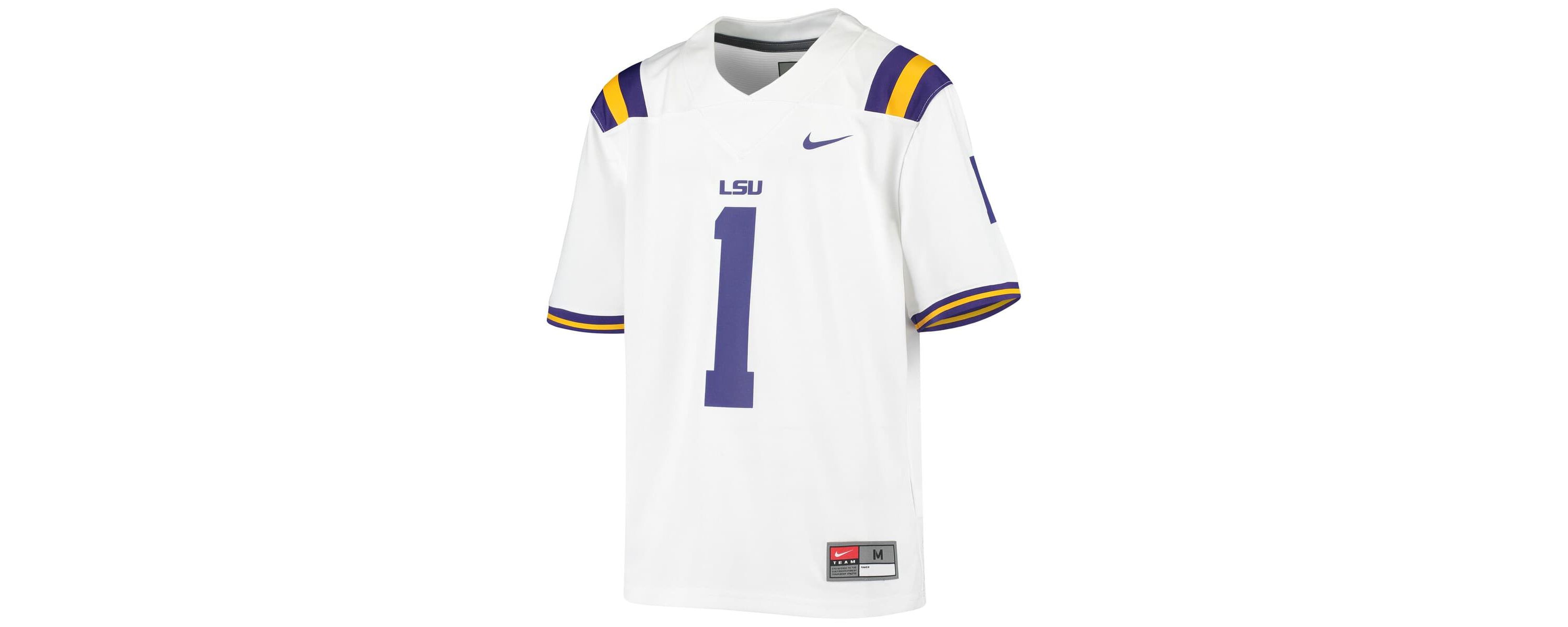 NCAA Nike #1 LSU Tigers Untouchable Football Jersey