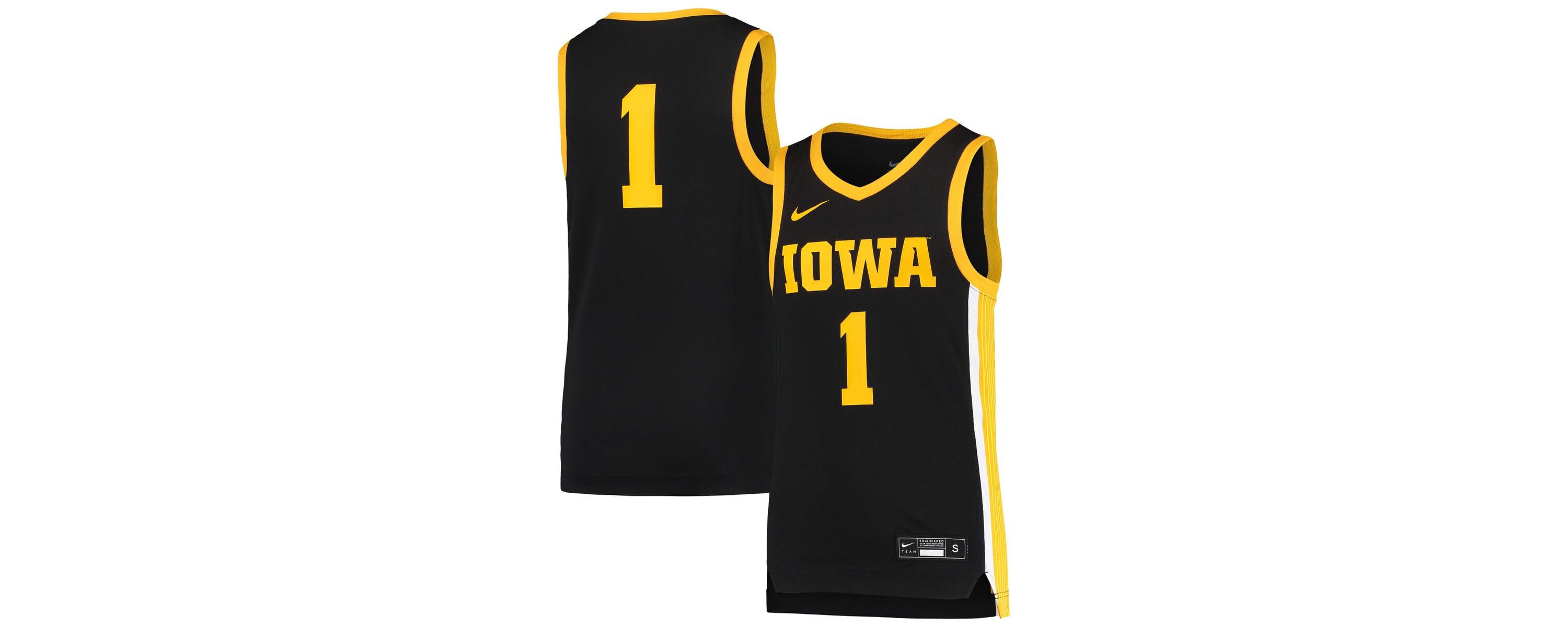 NCAA Nike #1 Iowa Hawkeyes Team Replica Basketball Jersey