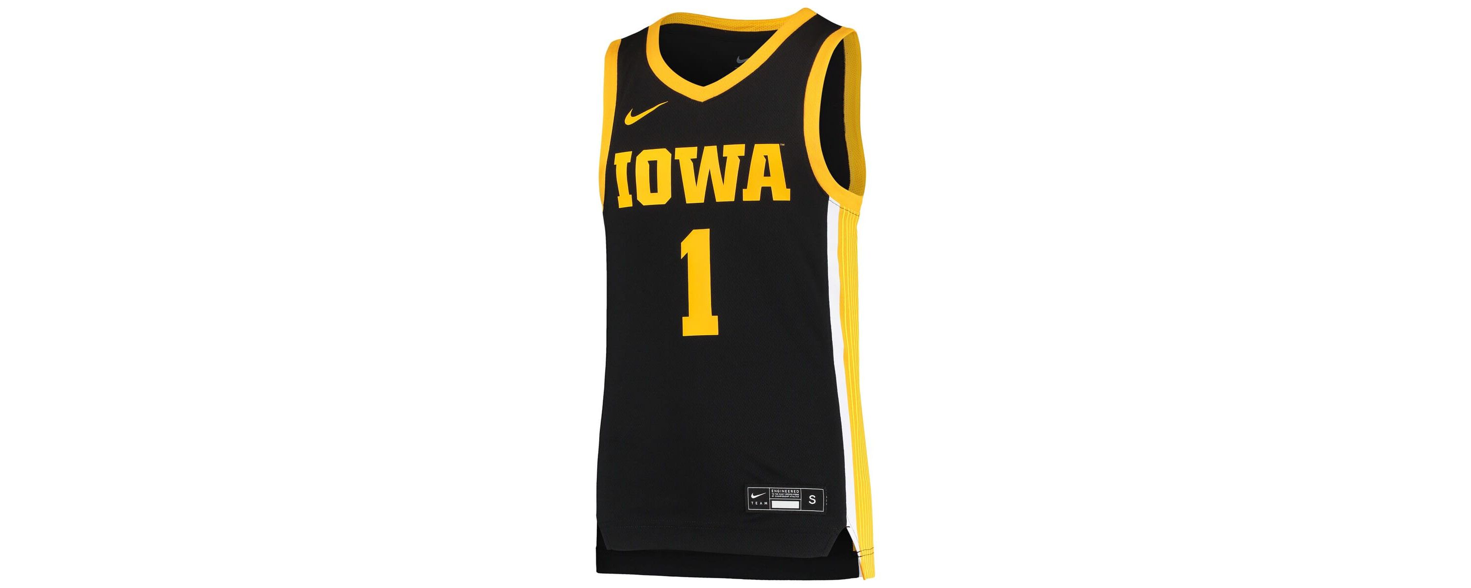 NCAA Nike #1 Iowa Hawkeyes Team Replica Basketball Jersey