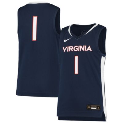 NCAA Nike #1 Virginia Cavaliers Team Replica Basketball Jersey, Navy Blue, XL