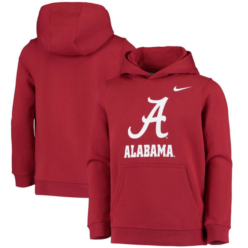 Alabama Crimson Tide NCAA Nike Alabama Tide Stadium Club Fleece Pullover Hoodie