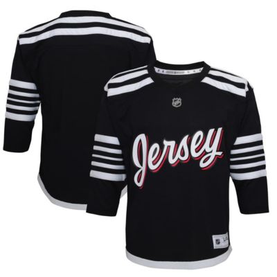 Outerstuff Youth NHL New Jersey Devils 2021/22 Alternate Replica Jersey, Black, Medium