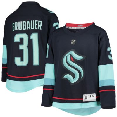 Outerstuff Youth NHL Philipp Grubauer Deep Sea Seattle Kraken Home Replica Player Jersey