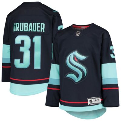 Outerstuff Youth NHL Philipp Grubauer Deep Sea Seattle Kraken Home Premier Player Jersey