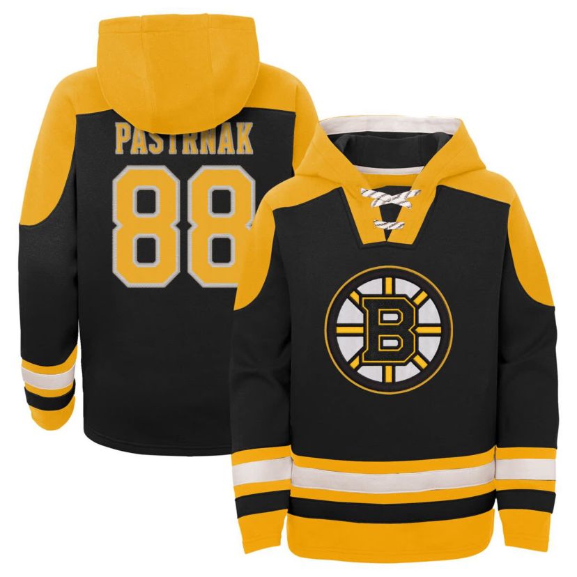 NHL David Pastrnak Ageless Must-Have V-Neck Name & Number Pullover Hoodie