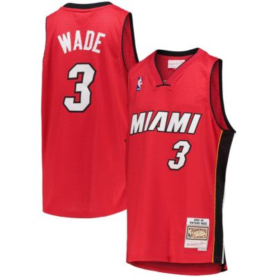 Mitchell & Ness Youth NBA Dwyane Wade Miami Heat 2005/06 Hardwood Classics Swingman Jersey, Red, Small