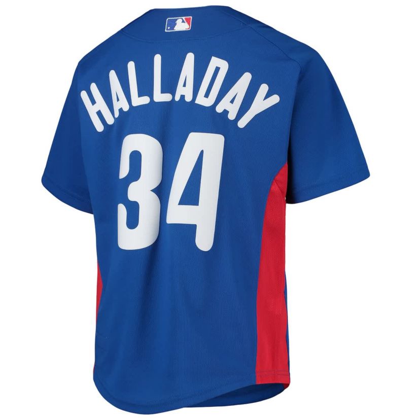 MLB Roy Halladay Philadelphia Phillies Cooperstown Collection Mesh Batting Practice Jersey