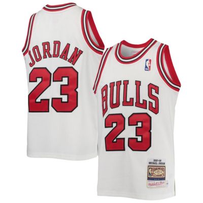 Mitchell & Ness Youth NBA Michael Jordan Chicago Bulls 1997/98 Hardwood Classics Authentic Jersey, White, Large
