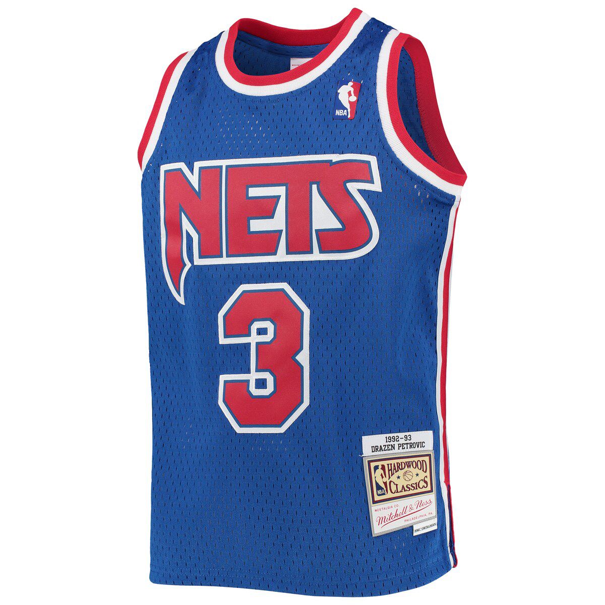 Hardwood Classic Teams Drazen Petrovic New Jersey Nets 1992/93 Hardwood Classics Swingman Jersey