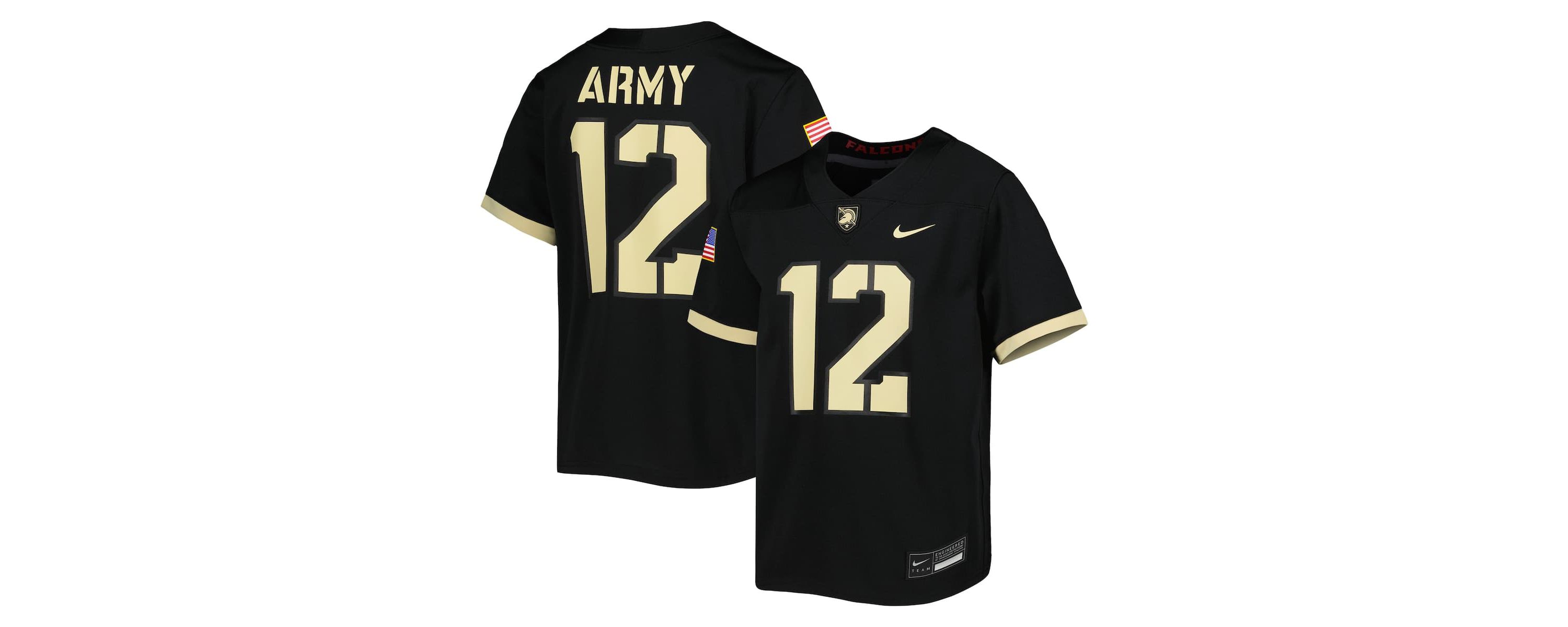 Army Black Knights NCAA Nike #12 Army Knights 1st Armored Division Old Ironsides Untouchable Football Jersey
