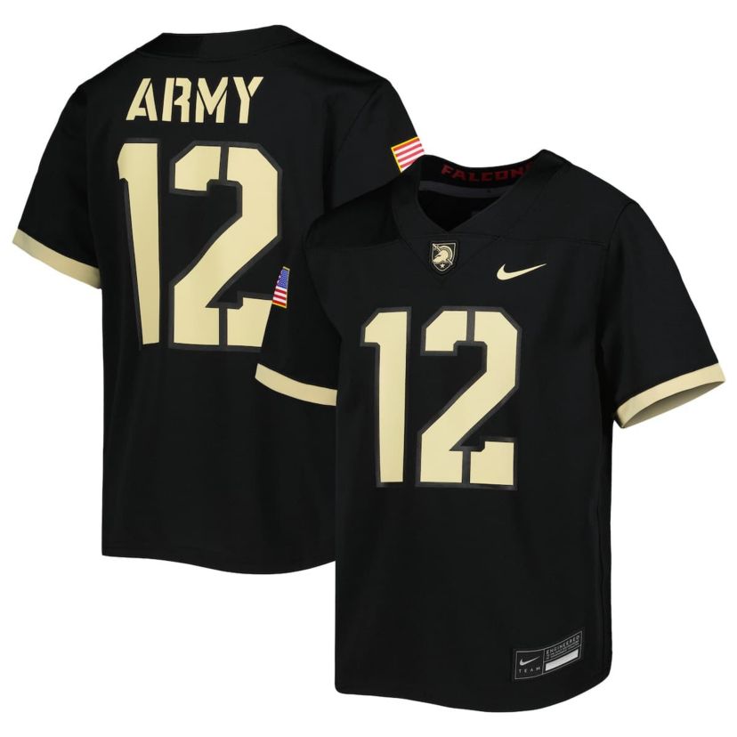 Army Black Knights NCAA Nike #12 Army Knights 1st Armored Division Old Ironsides Untouchable Football Jersey