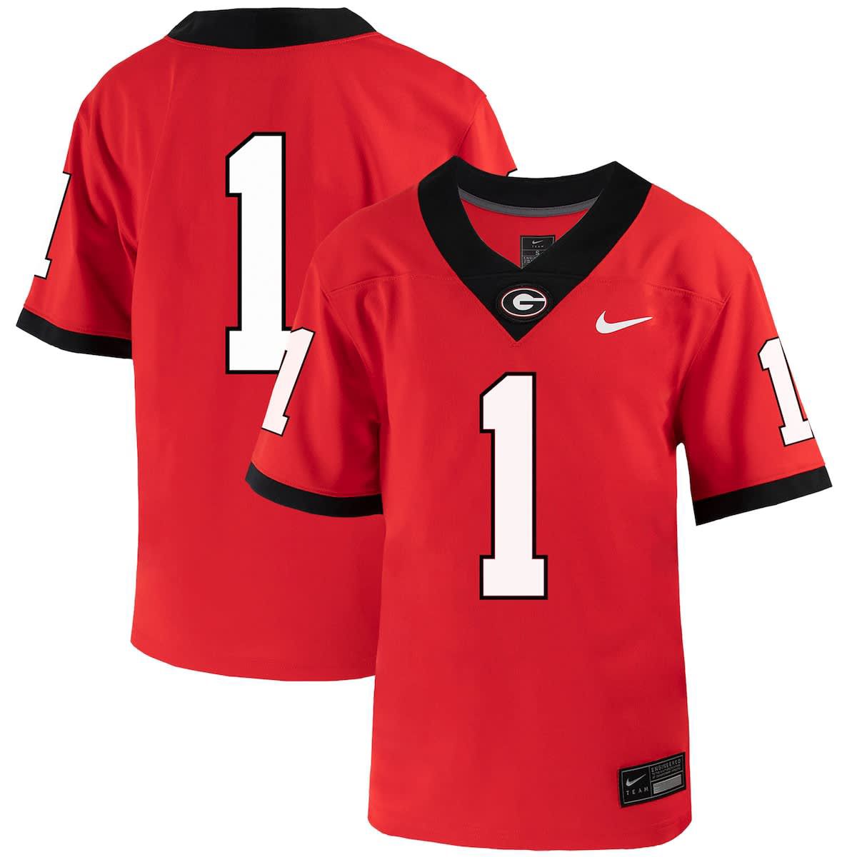 NCAA Nike #1 Georgia Bulldogs 1st Armored Division Old Ironsides Untouchable Football Jersey