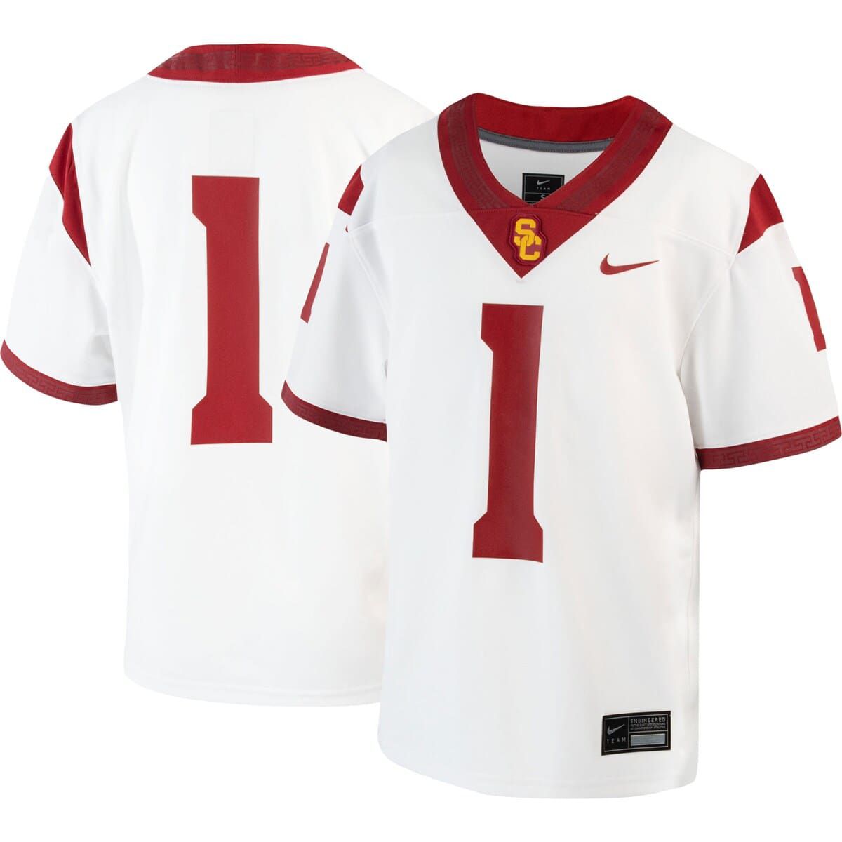 NCAA Nike #1 USC Trojans 1st Armored Division Old Ironsides Untouchable Football Jersey