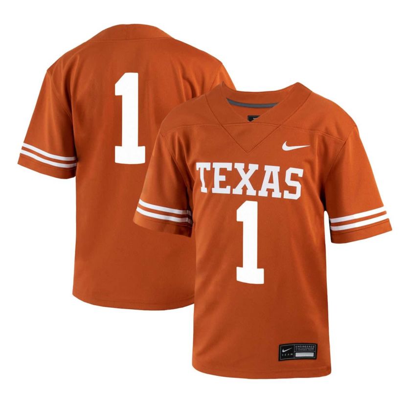 NCAA Nike #1 Texas Texas Longhorns 1st Armored Division Old Ironsides Untouchable Football Jersey