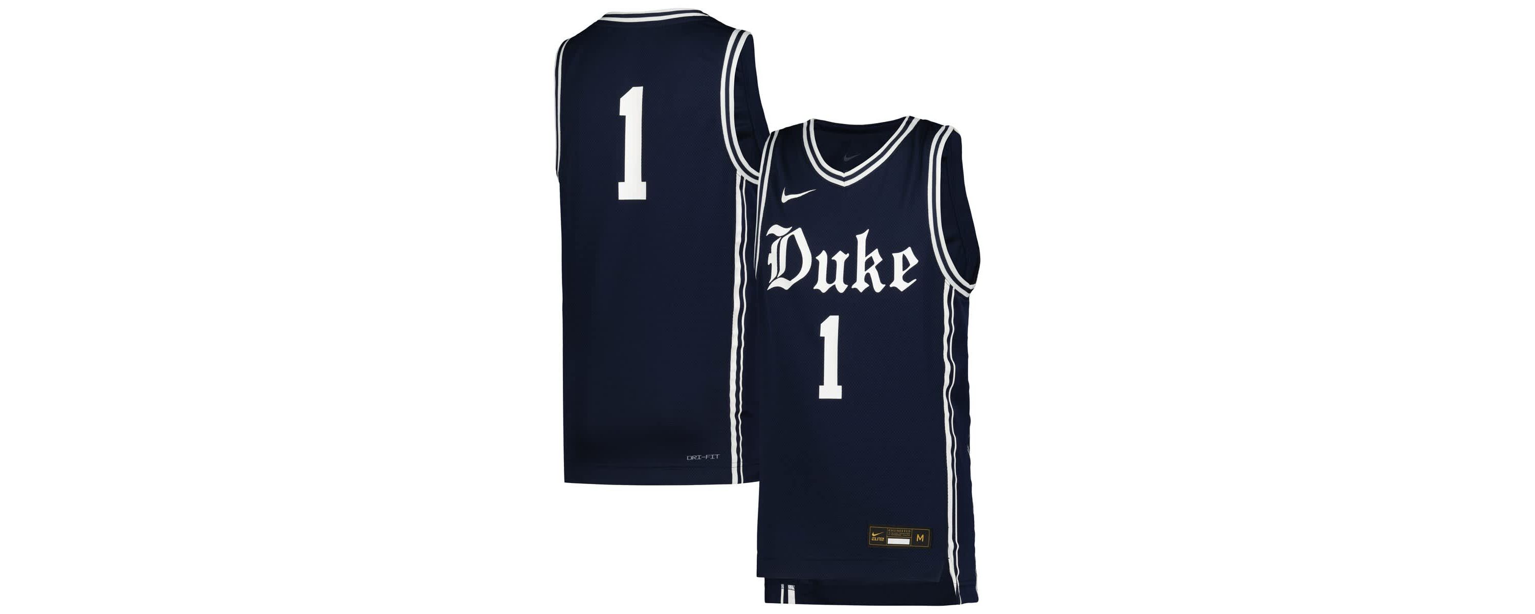 Duke Blue Devils NCAA Nike #1 Duke Devils Icon Replica Basketball Jersey