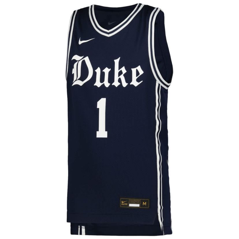 Duke Blue Devils NCAA Nike #1 Duke Devils Icon Replica Basketball Jersey
