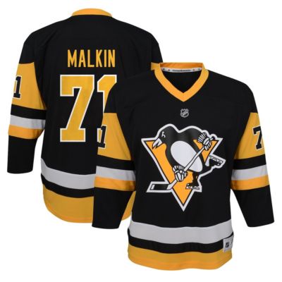 Outerstuff Youth NHL Evgeni Malkin Pittsburgh Penguins Home Replica Player Jersey, Black, Medium