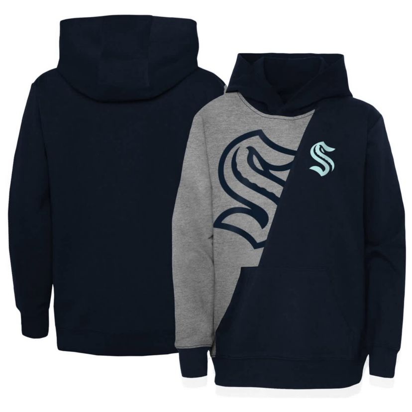 NHL Gray/Deep Sea Seattle Kraken Unrivaled Pullover Hoodie