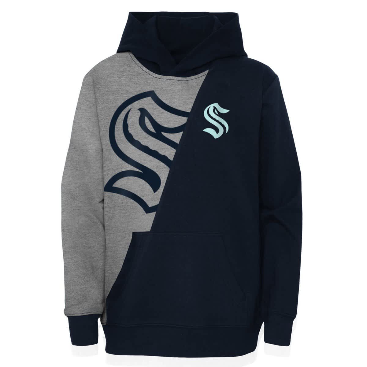 NHL Gray/Deep Sea Seattle Kraken Unrivaled Pullover Hoodie