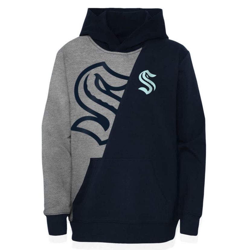NHL Gray/Deep Sea Seattle Kraken Unrivaled Pullover Hoodie