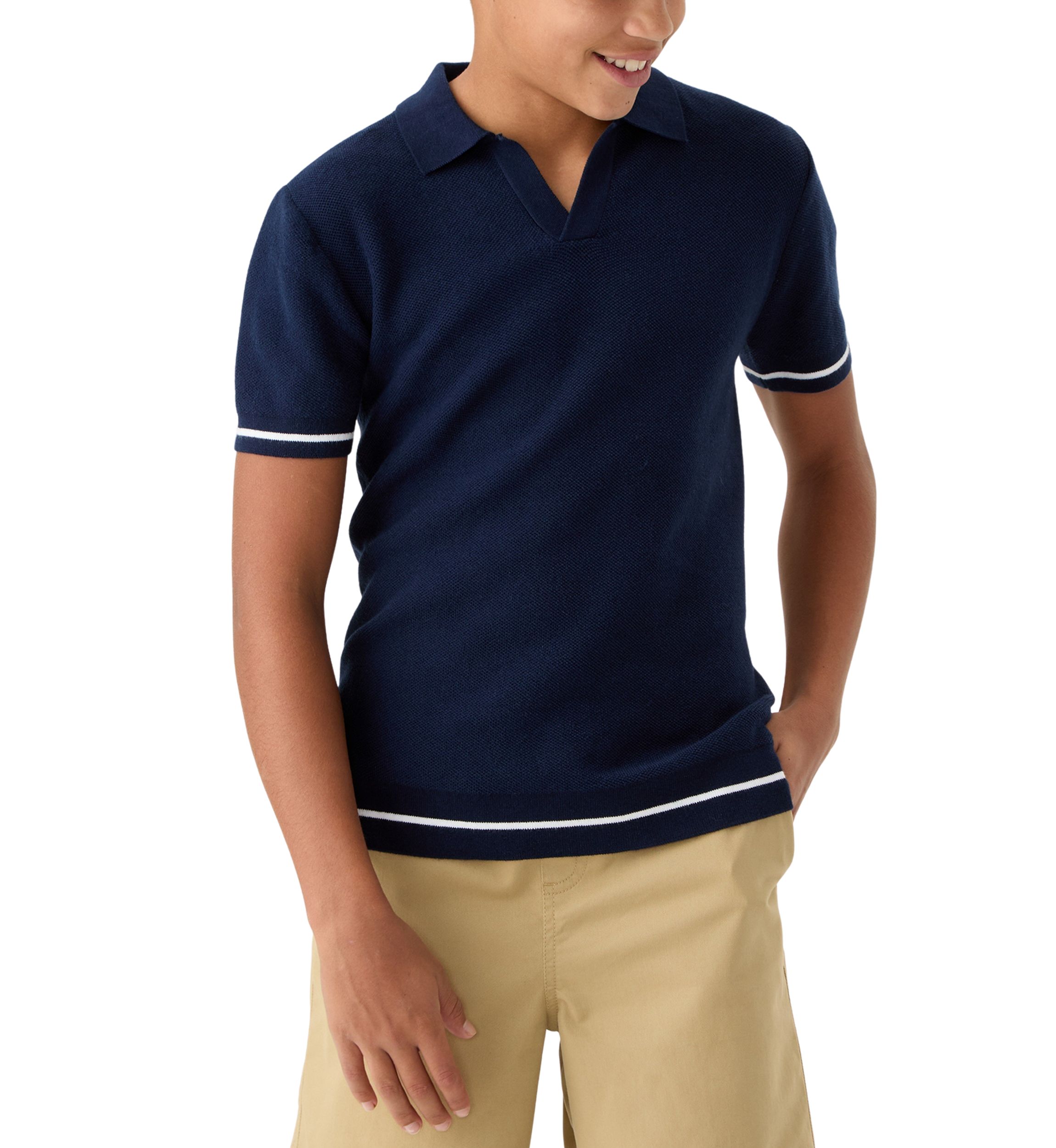 Boys 8-20 Sweater Knit Polo Shirt