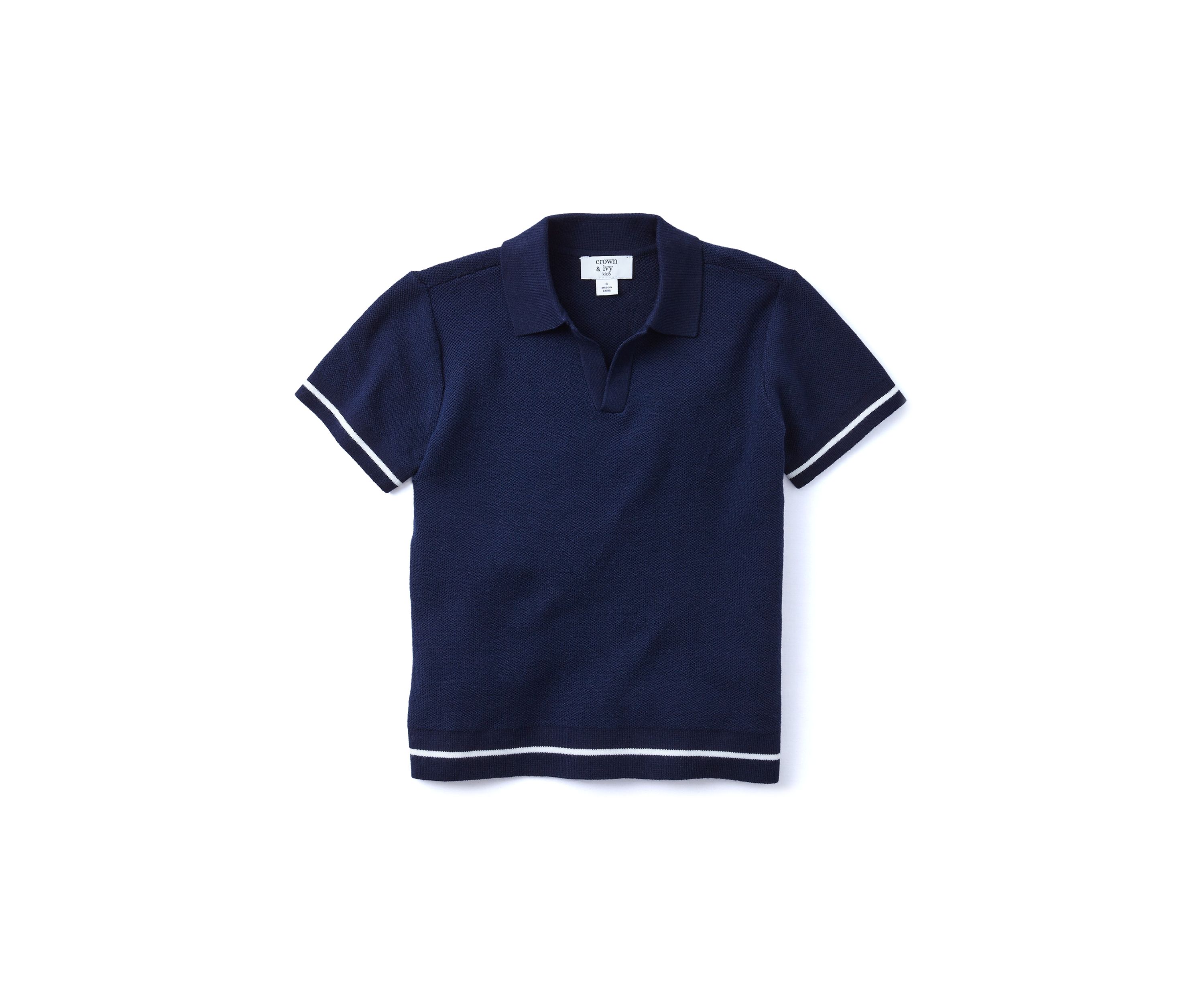 Boys 4-7 Short Sleeve Sweater Polo Shirt 