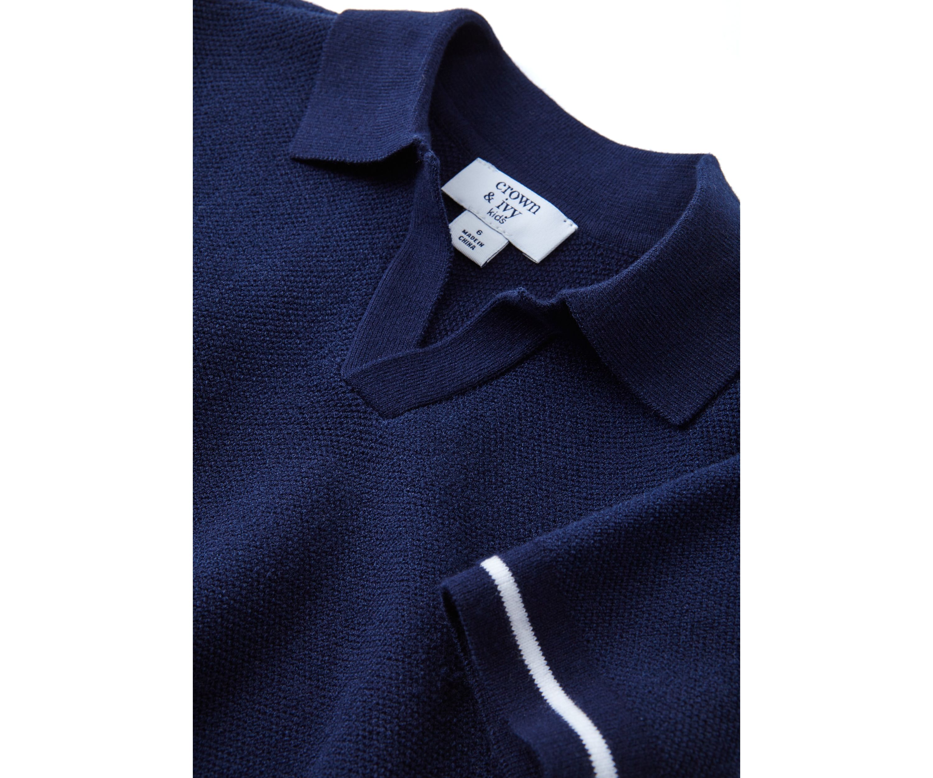 Boys 4-7 Short Sleeve Sweater Polo Shirt 