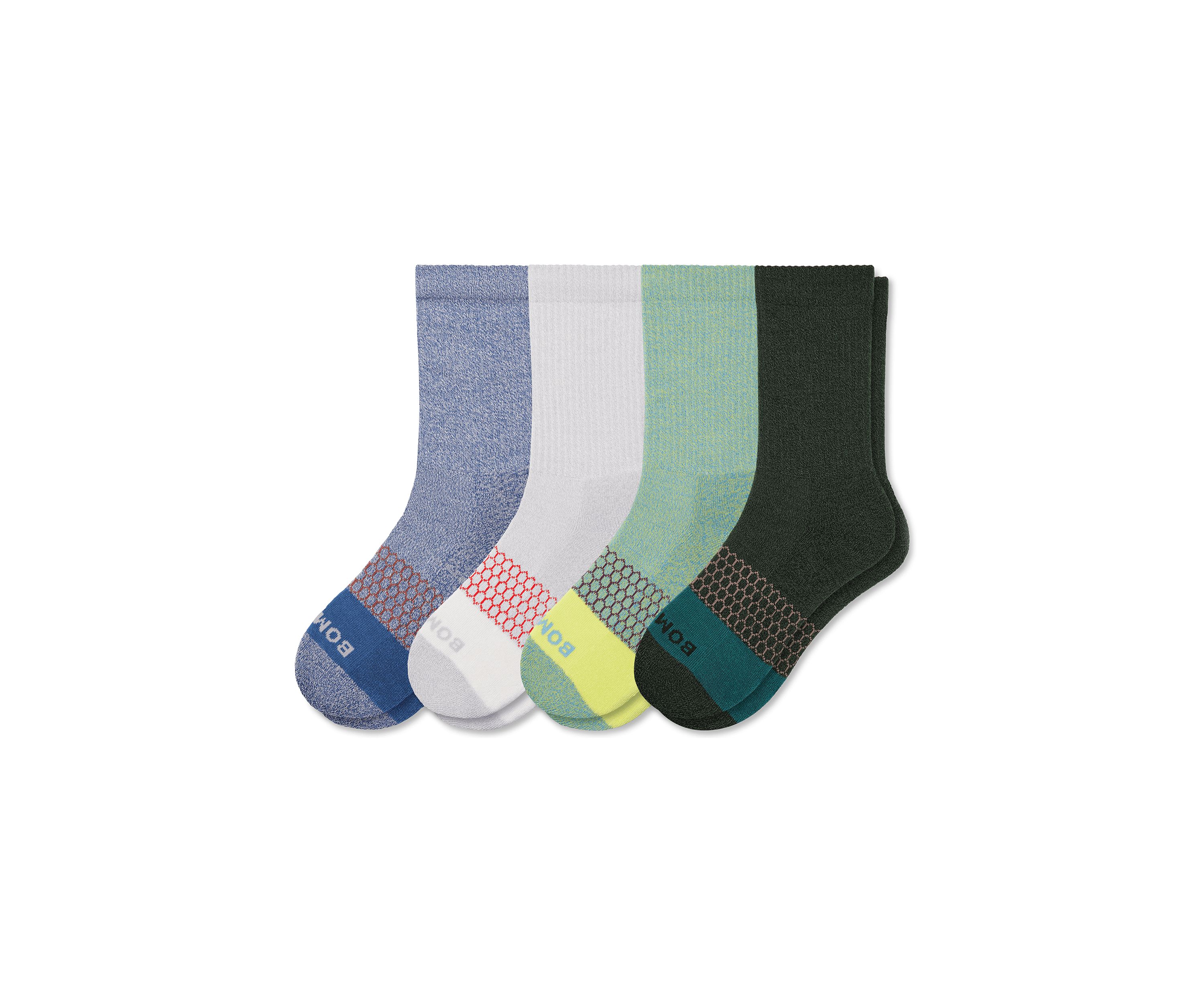 Youth Girls Calf Socks - 4 Pack