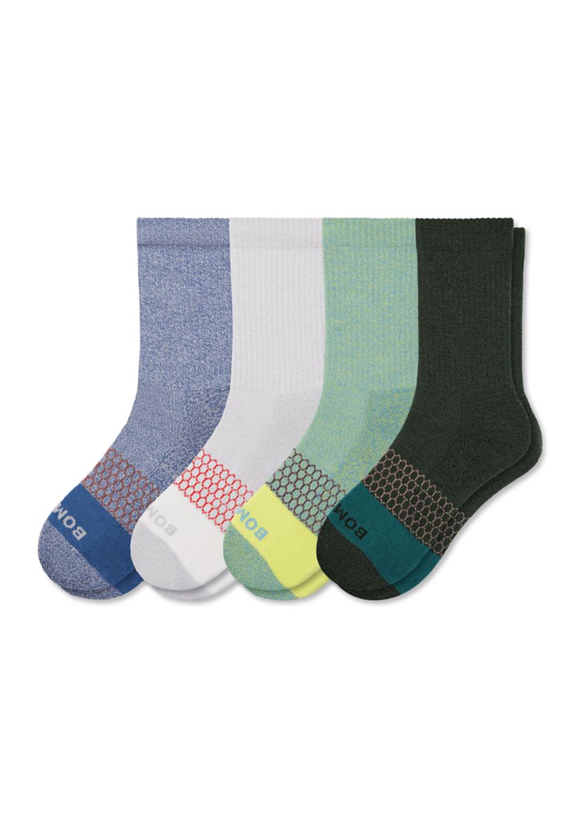 Youth Girls Calf Socks - 4 Pack
