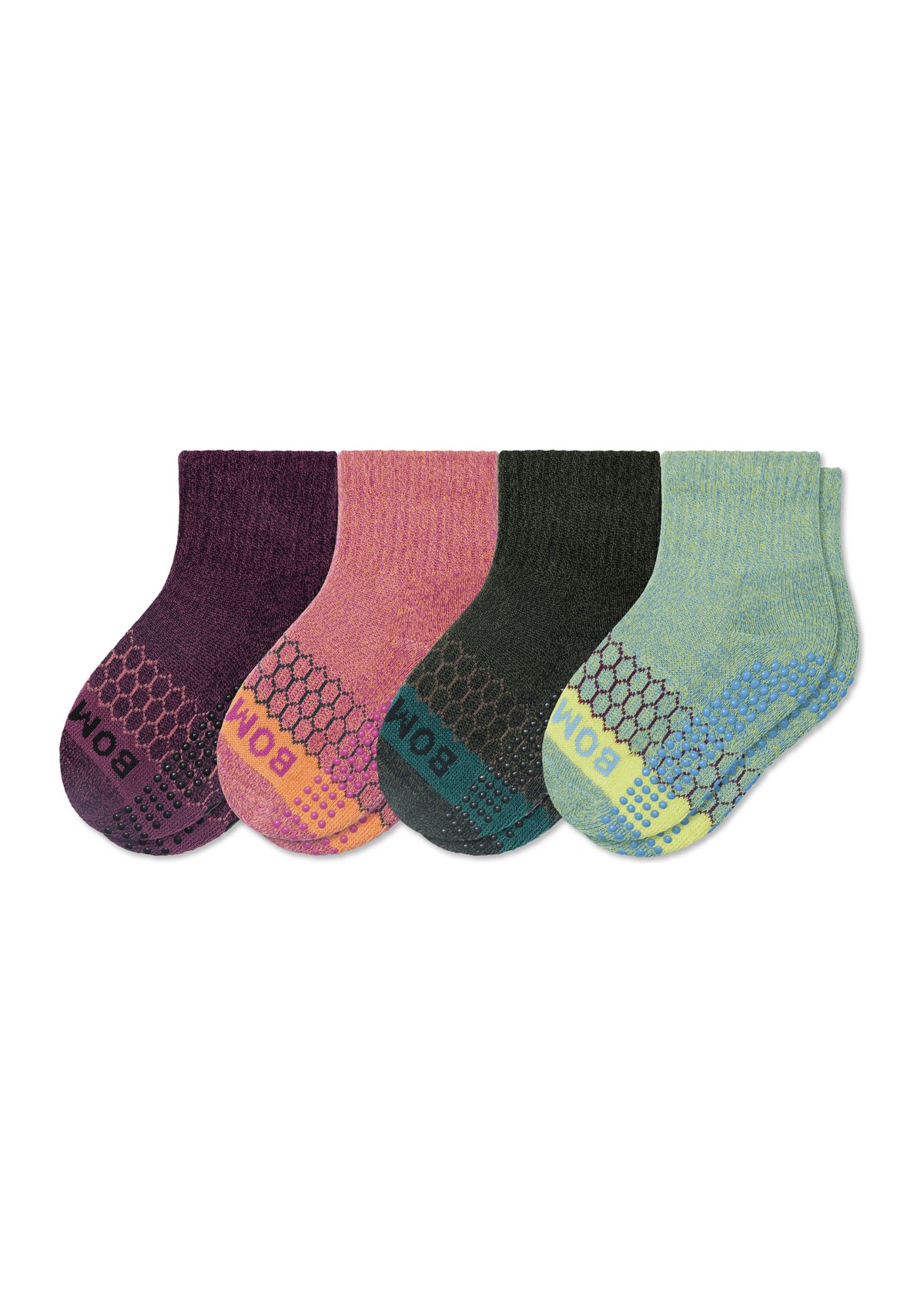 Toddler Boys Gripper Calf Socks - 4 Pack