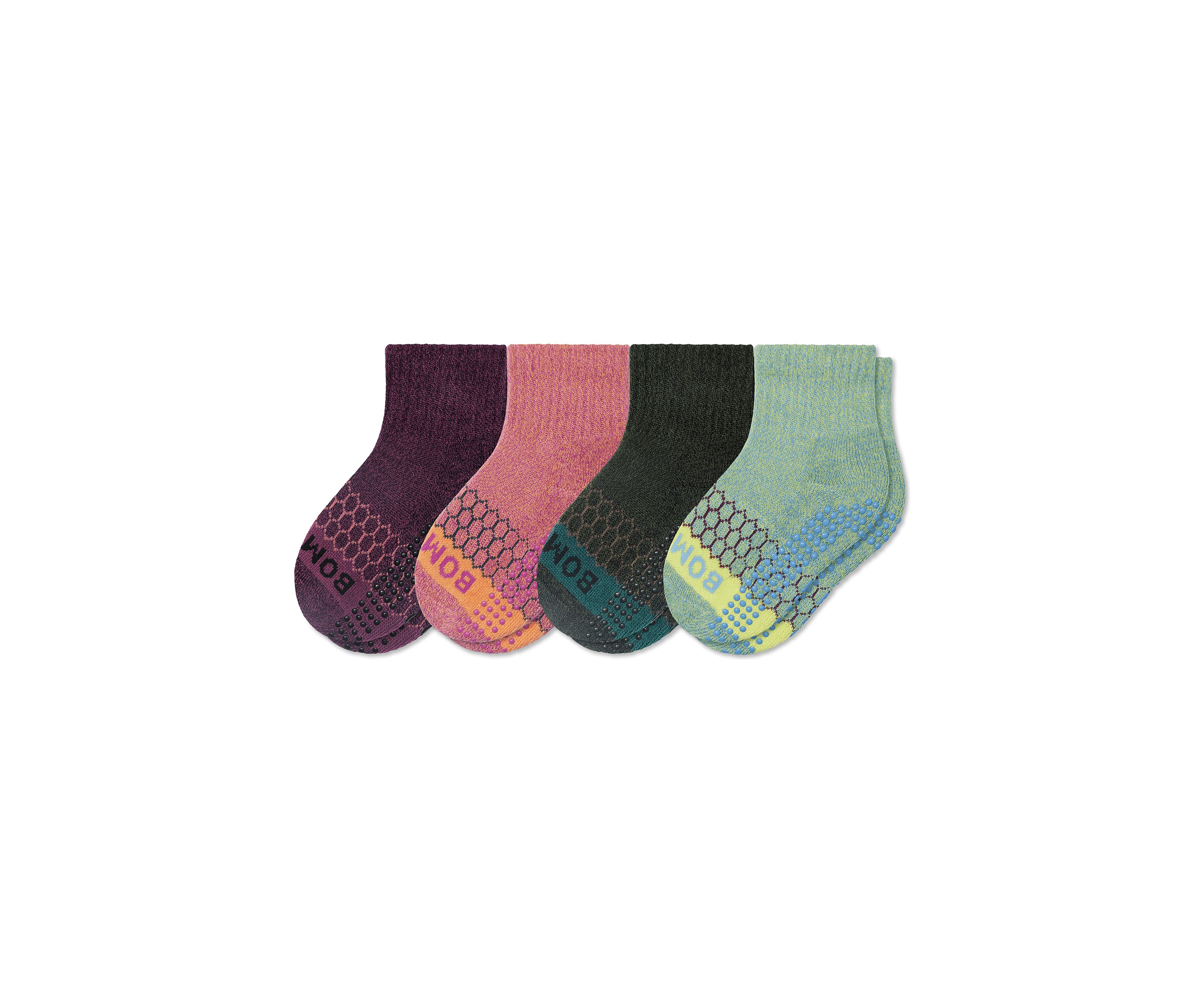 Toddler Boys Gripper Calf Socks - 4 Pack