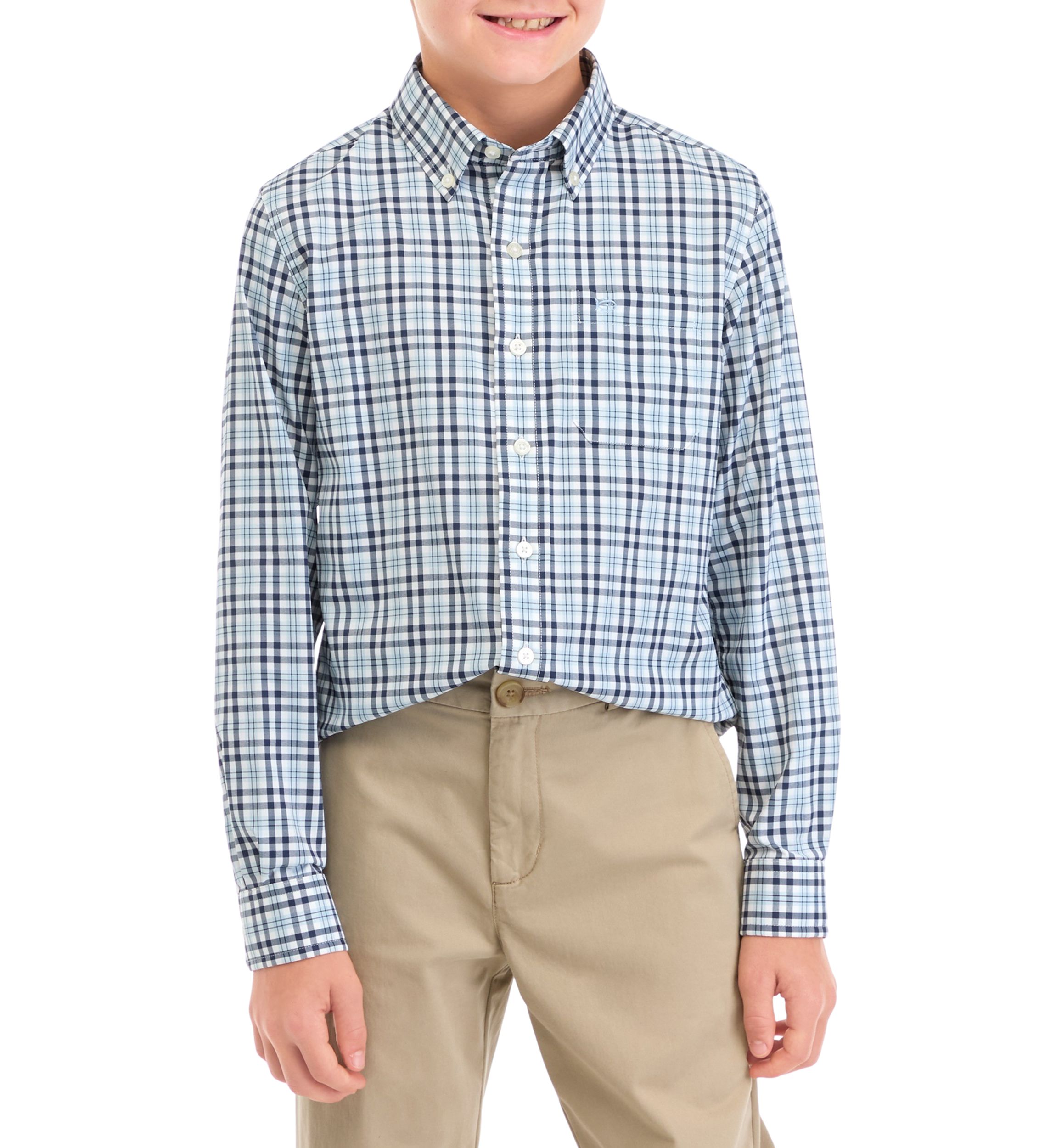 Boys 8-20 Button Down Printed Sport Shirt