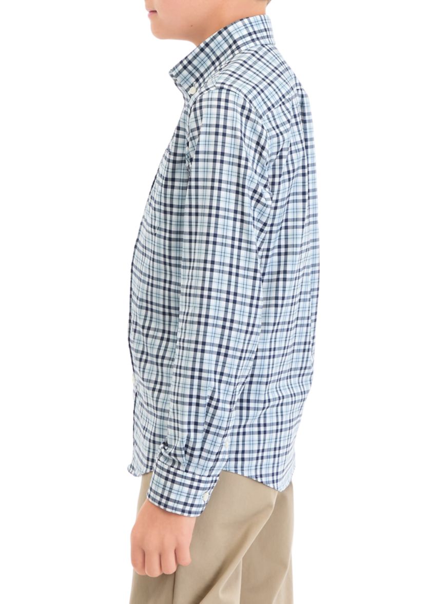 Boys 8-20 Button Down Printed Sport Shirt