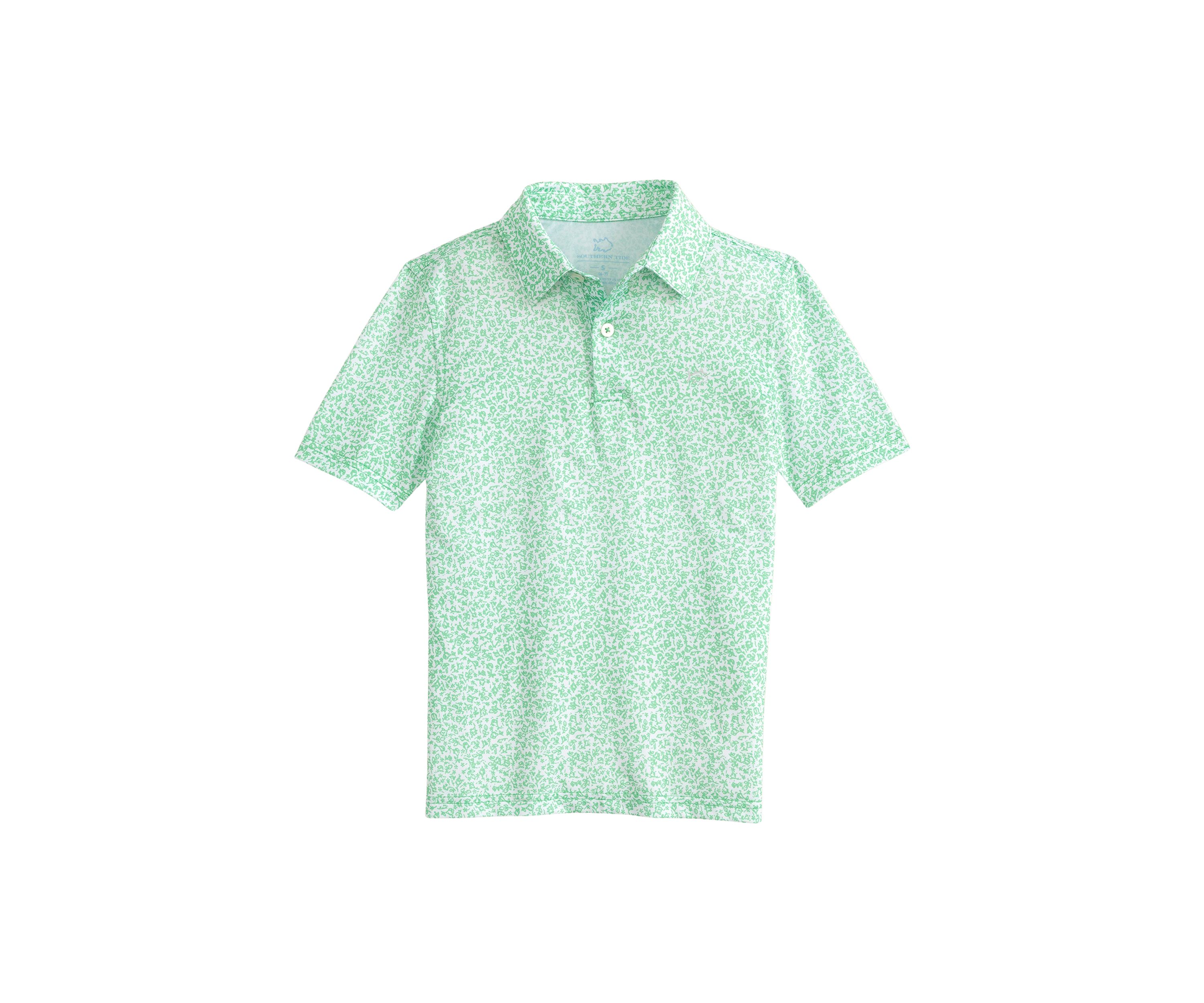 Boys 8-20 Flower Frenzy Printed Performance Polo Shirt